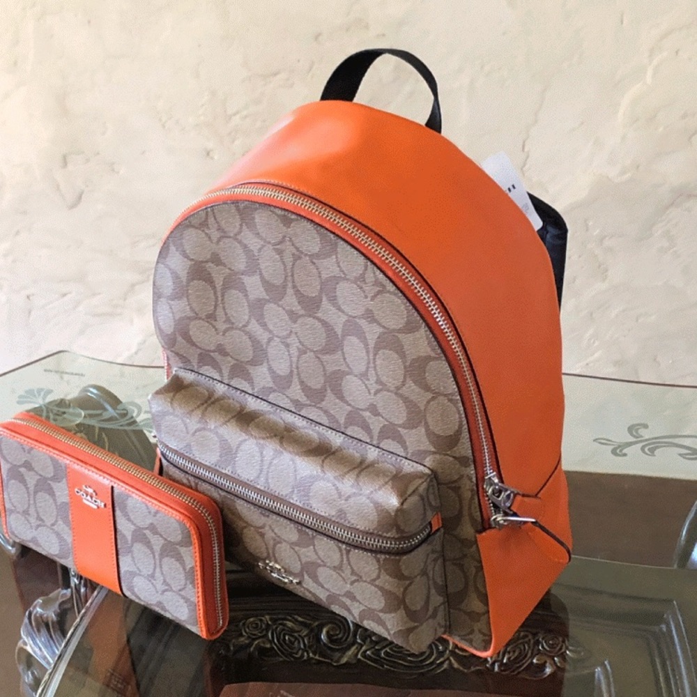 Nwt Coach md Charlie backpack&wallet - Picture 7 of 10